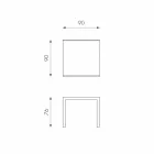 Uitschuifbare eettafel met Teo-glazen blad Viadurini