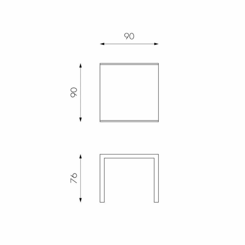 Uitschuifbare eettafel met Teo-glazen blad Viadurini