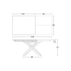 Uitschuifbare eettafel met metalen frame gemaakt in Italië - Elastisch Viadurini
