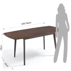 Uitschuifbare eettafel tot 150 cm in Mdf en massief hout - Decio Viadurini
