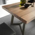 Uitschuifbare eettafel tot 160 cm in hout Made in Italy - Eugenia Viadurini