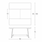 Uitschuifbare eettafel tot 160 cm in hout Made in Italy - Eugenia Viadurini