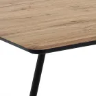 Uitschuifbare eettafel tot 160 cm in Mdf en zwart metaal - Crumiro Viadurini