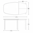 Uitschuifbare eettafel tot 170 cm in keramiek Made in Italy - Tremiti Viadurini