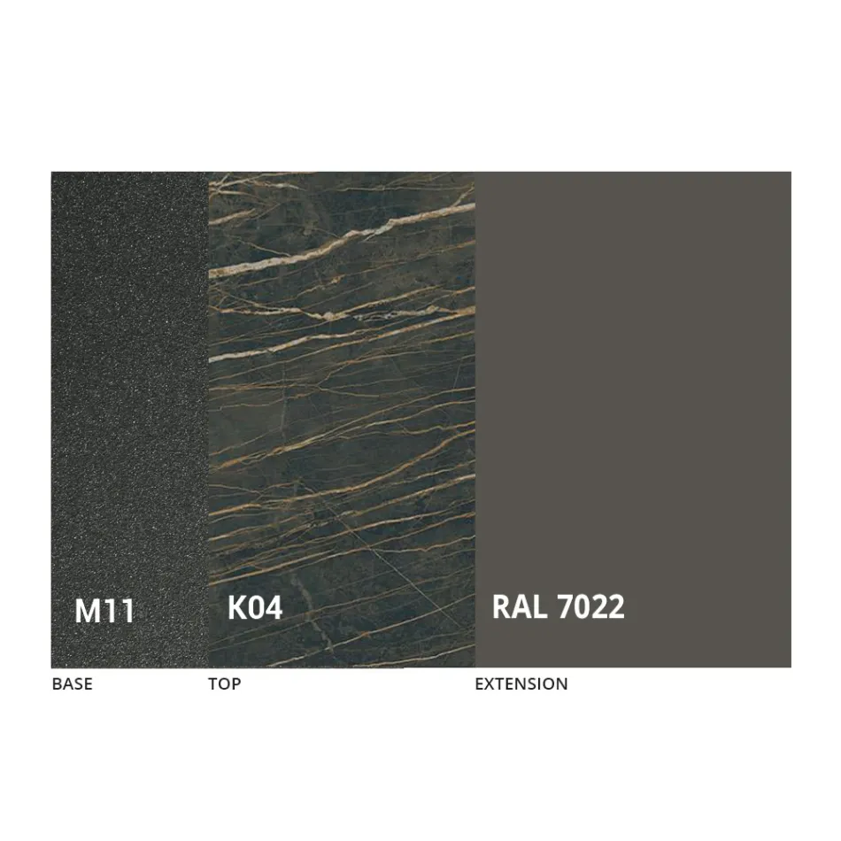 Uitschuifbare eettafel tot 170 cm in keramiek Made in Italy - Tremiti Viadurini