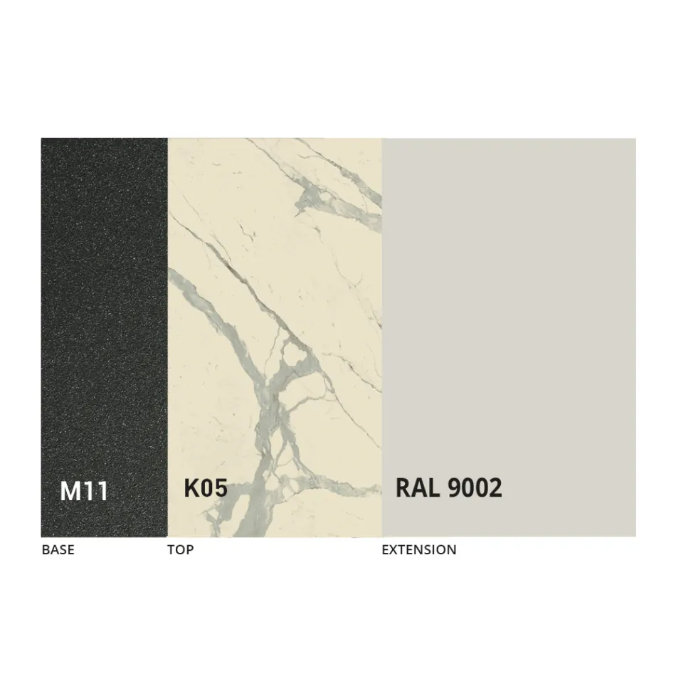 Uitschuifbare eettafel tot 170 cm in keramiek Made in Italy - Tremiti Viadurini