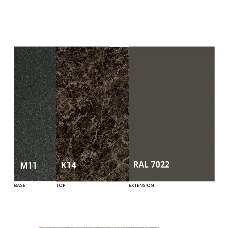 Uitschuifbare eettafel tot 170 cm in keramiek Made in Italy - Tremiti Viadurini