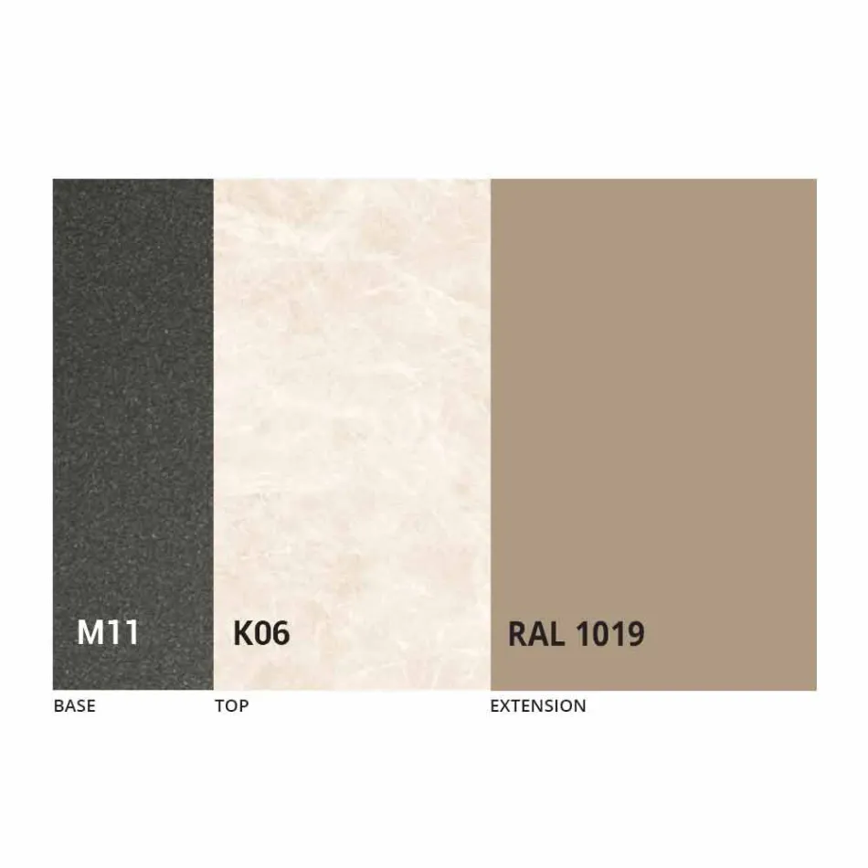 Uitschuifbare eettafel tot 170 cm in keramiek Made in Italy - Tremiti Viadurini