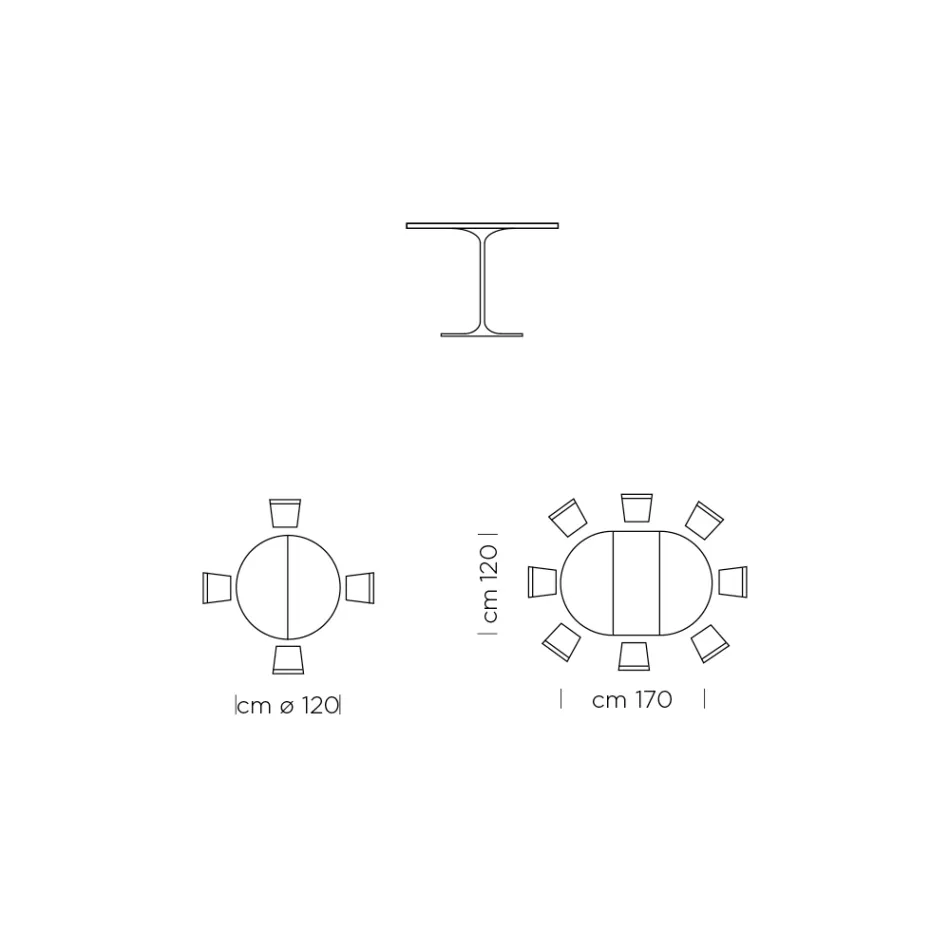 Uitschuifbare eettafel tot 170 cm in laminaat Made in Italy - Dollars Viadurini