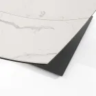 Uitschuifbare eettafel tot 180 cm in keramiek en staal - Catone Viadurini