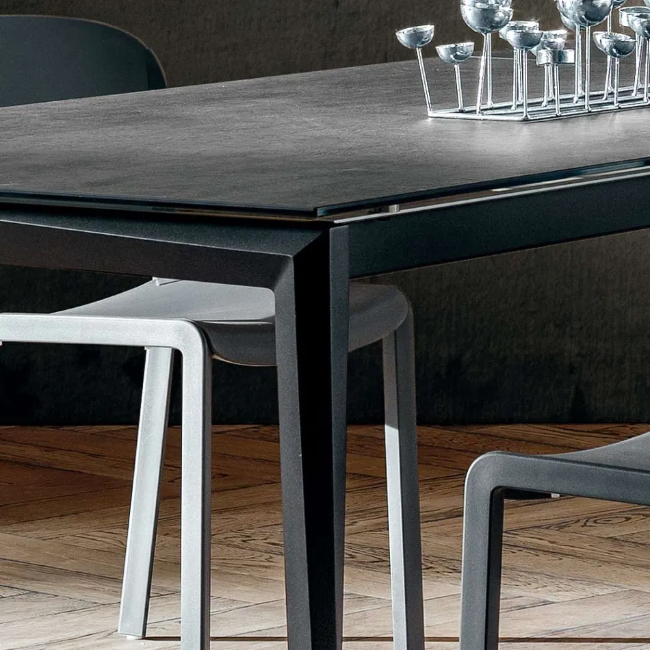 Uitschuifbare eettafel tot 240 cm in Laminam Made in Italy - Fantastisch Viadurini