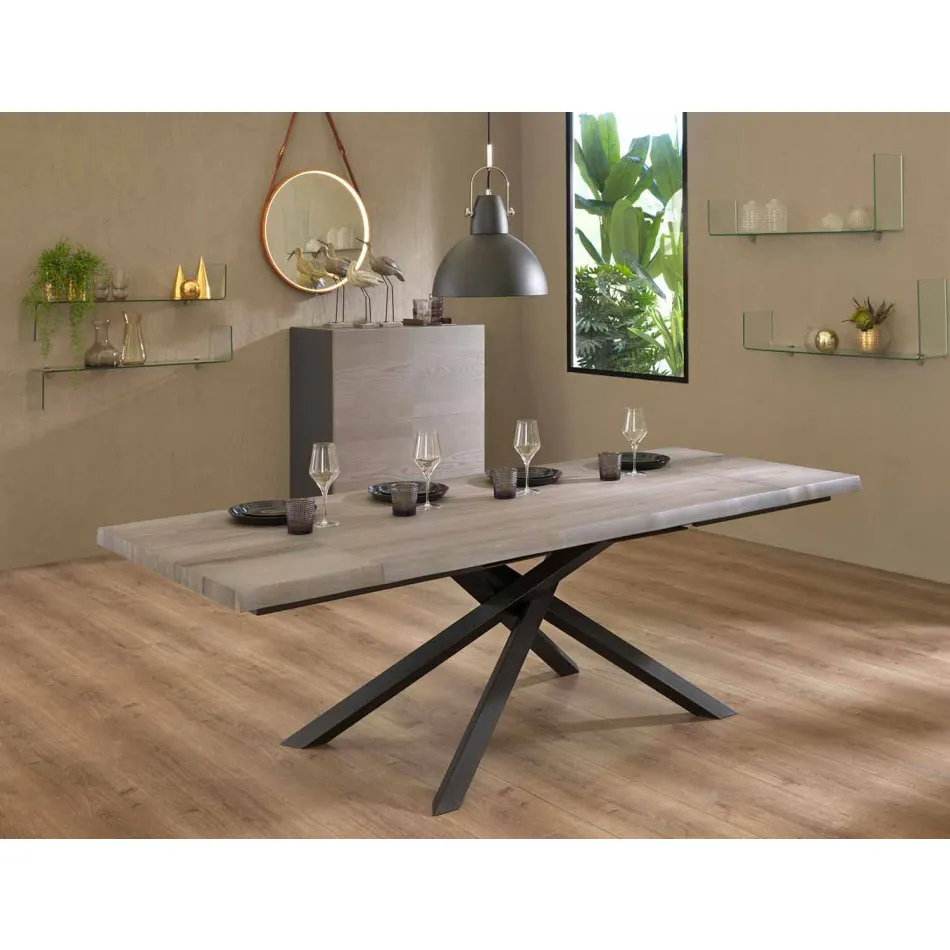 Uitschuifbare eettafel tot 240 cm in hout Made in Italy - Xino Viadurini