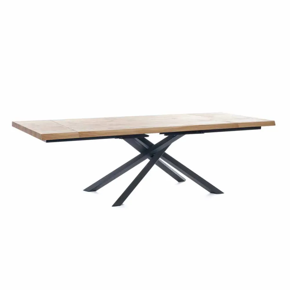 Uitschuifbare eettafel tot 240 cm in hout Made in Italy - Xino Viadurini