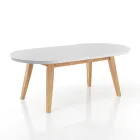 Uitschuifbare eettafel tot 270 cm in Mdf en massief hout - Fedora Viadurini