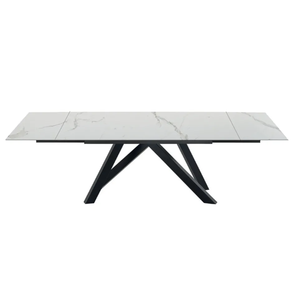 Uitschuifbare eettafel tot 278 cm in Laminam Made in Italy - Settimmio Viadurini