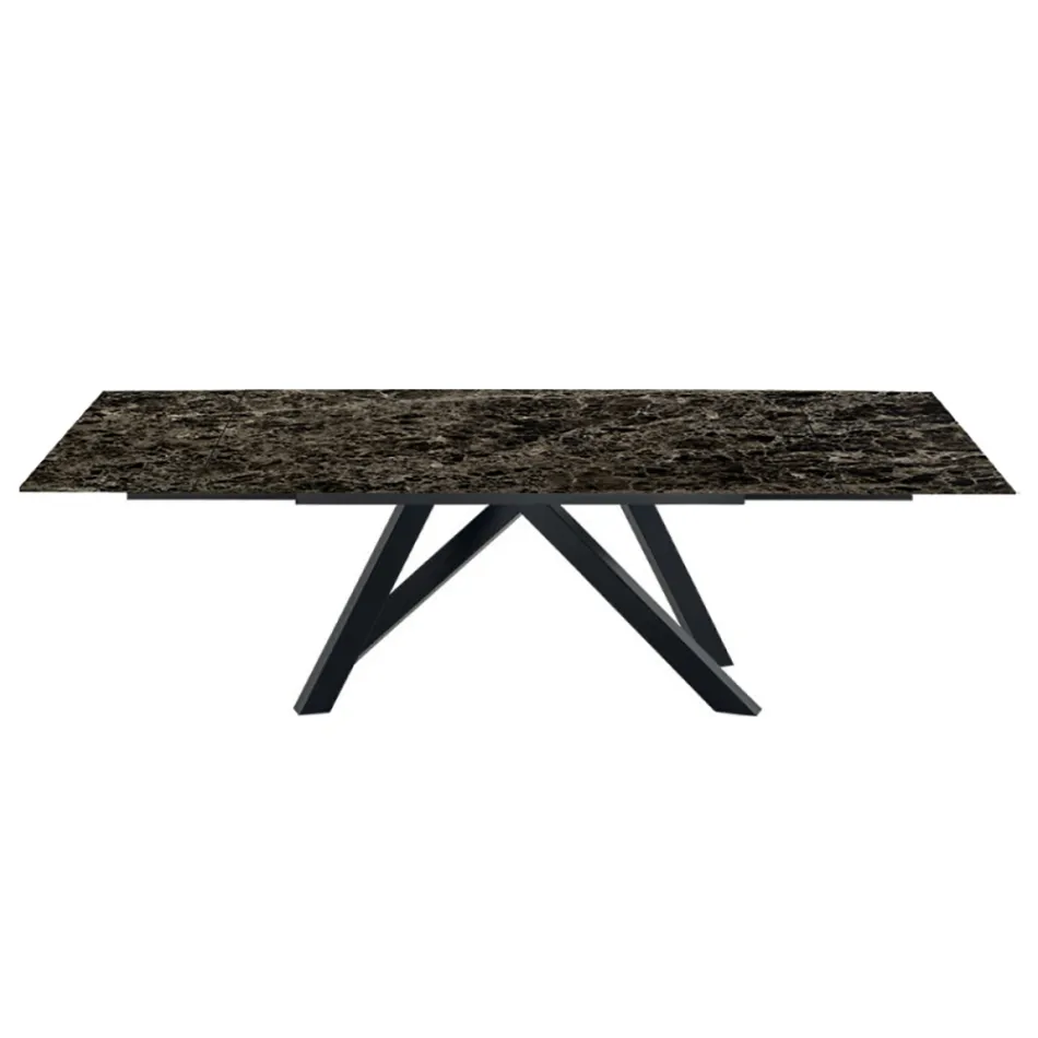 Uitschuifbare eettafel tot 278 cm in Laminam Made in Italy - Settimmio Viadurini