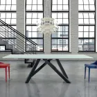 Uitschuifbare eettafel tot 278 cm in glas Made in Italy - Settimmio Viadurini