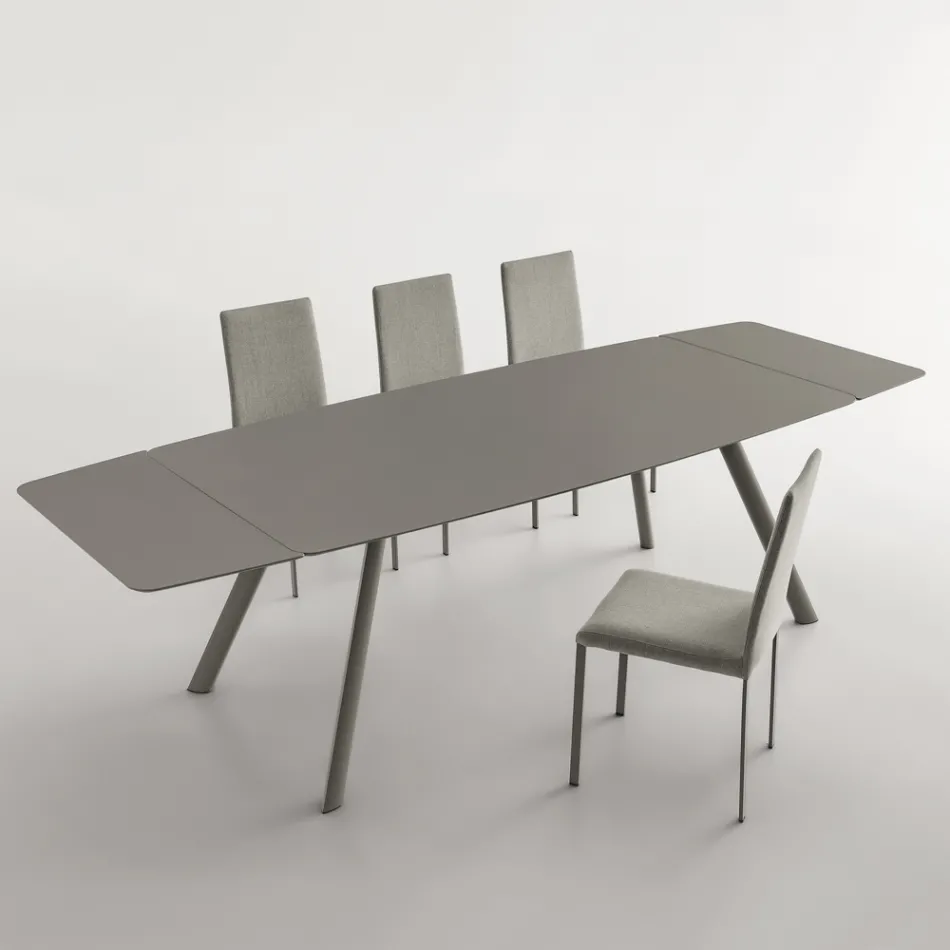 Uitschuifbare eettafel tot 280 cm in Fenix Made in Italy - Lingotto Viadurini