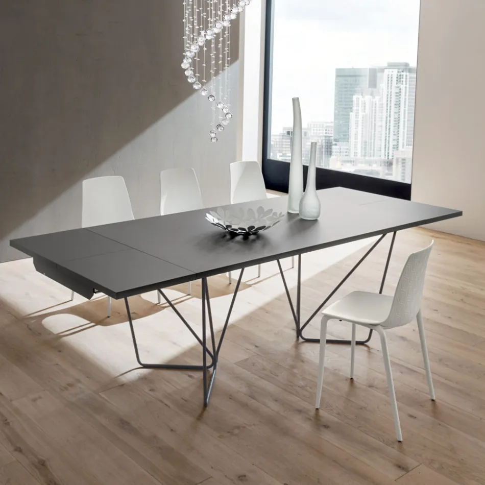 Uitschuifbare eettafel tot 280 cm in Fenix Made in Italy - Eolo Viadurini