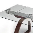 Uitschuifbare eettafel tot 280 cm in glas Made in Italy - Antimo Viadurini