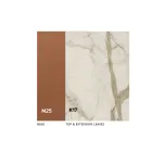 Uitschuifbare eettafel tot 280 of 298 cm Keramiek Metaal - Revia Viadurini