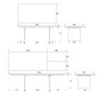 Uitschuifbare eettafel tot 280 of 298 cm met keramisch blad - Nomia Viadurini