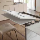 Uitschuifbare eettafel tot 280 of 298 cm met keramisch blad - Nomia Viadurini