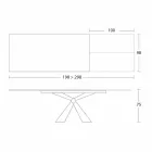 Uitschuifbare eettafel tot 298 cm in keramiek Made in Italy - Anaconda Viadurini