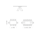 Uitschuifbare eettafel tot 300 cm in Fenix Made in Italy - Dalmatiër Viadurini