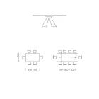 Uitschuifbare eettafel tot 300 cm in Fenix Made in Italy - Dalmatiër Viadurini