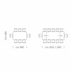 Uitschuifbare eettafel tot 300 cm in laminaat Made in Italy - Grotta Viadurini