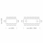 Uitschuifbare eettafel tot 300 cm in laminaat Made in Italy - Grotta Viadurini