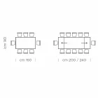 Uitschuifbare eettafel tot 300 cm in laminaat Made in Italy - Settimmio Viadurini