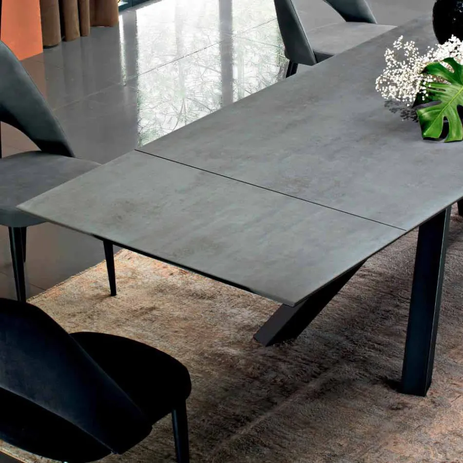 Uitschuifbare eettafel tot 300 cm in laminaat Made in Italy - Settimmio Viadurini