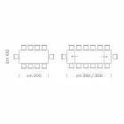 Uitschuifbare eettafel tot 300 cm in laminaat Made in Italy - Settimmio Viadurini