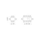 Uitschuifbare eettafel tot 310 cm in melamine Made in Italy - jaren zeventig Viadurini