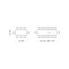 Uitschuifbare eettafel tot 310 cm in melamine Made in Italy - jaren zeventig Viadurini