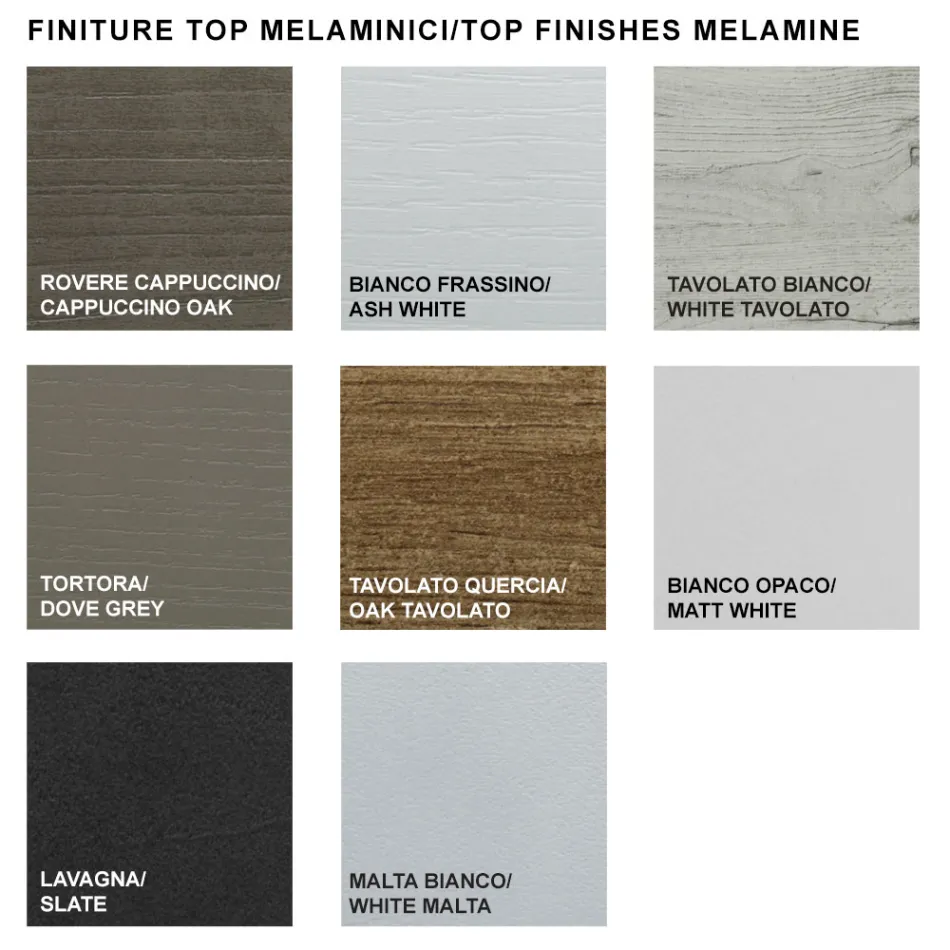 Uitschuifbare eettafel tot 310 cm in melamine Made in Italy - jaren zeventig Viadurini