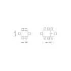 Uitschuifbare eettafel tot 310 cm in melamine Made in Italy - jaren zeventig Viadurini