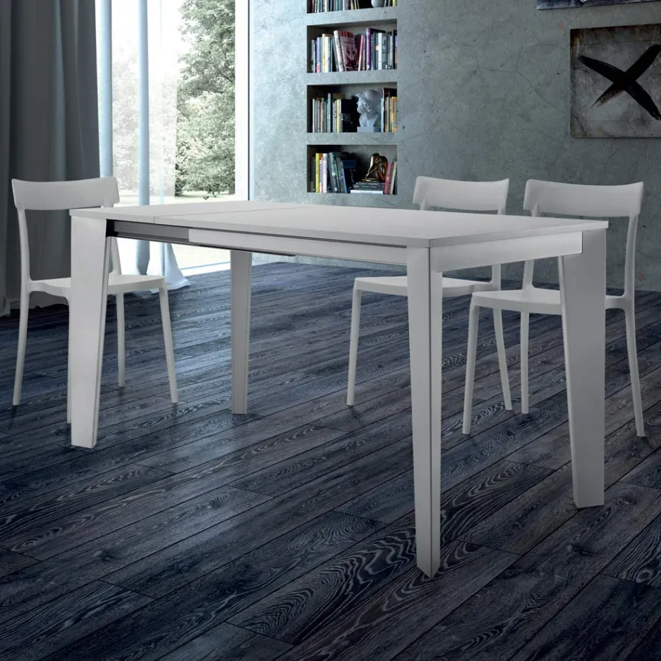 Uitschuifbare eettafel tot 310 cm in melamine Made in Italy - jaren zeventig Viadurini
