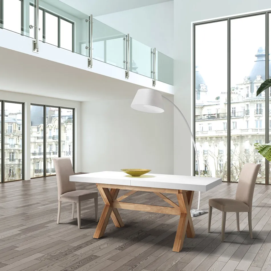 Uitschuifbare eettafel tot 315 cm in massief hout - Massimo Viadurini