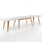 Uitschuifbare eettafel tot 315 cm in Mdf en massief hout - Paolo Viadurini
