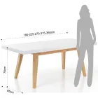 Uitschuifbare eettafel tot 315 cm in Mdf en massief hout - Paolo Viadurini