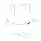 Uitschuifbare eettafel tot 334 cm houteffect Made in Italy - Maltese Viadurini