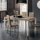 Uitschuifbare eettafel tot 334 cm houteffect Made in Italy - Maltese Viadurini