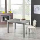 Uitschuifbare eettafel tot 350 cm in melamine glas en metaal - Meryl Viadurini
