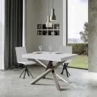 Uitschuifbare eettafel tot 440 cm Made in Italy Design - Rally Viadurini
