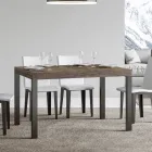 Uitschuifbare eettafel tot 440 cm in hout en ijzer Made in Italy - Foxy Viadurini