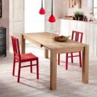 Extensible eettafel in eiken Phaedrus, made in Italy Viadurini