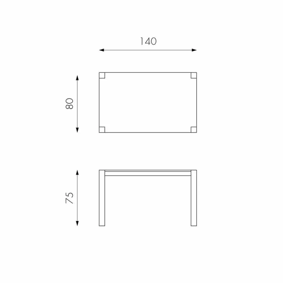 Uitschuifbare eettafel in Fedro eikenhout, gemaakt in Italië Viadurini